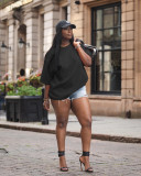 Plus Size Solid Color Loose Pullover T Shirt GYLN-38006