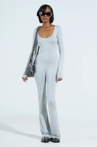 Long Sleeve Backless Yoga Sport Jumpsuit GQLK-0597