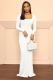 U Neck Long Sleeve Maxi Dress NIK-NK321