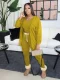 Plus Size Solid Color Vest Coats 3 Piece Pants Set OSIF-3309