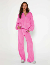 Zipper Hooded Long Sleeve Two Piece Pants Set YD-YM-018-E5