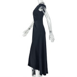 Sleeveless Solid Color Maxi Dress GJYO-303823