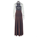 Sleeveless Solid Color Maxi Dress GJYO-303723