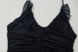 Halterneck V Neck Bckless Mini Dress GJYO-303828