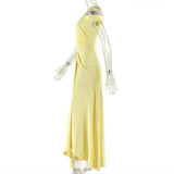 Sleeveless Solid Color Maxi Dress GJYO-303823