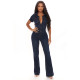 Plus Size Fashion Casual Denim Jumpsuit LX-3532