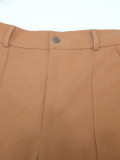 Loose Solid Color Straight Suit Pants SH-391409