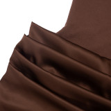Solid Color Sling Square Neck Maxi Dress GSZM-D25DS511