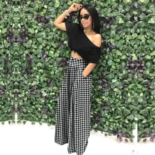 Plus Size Print Loose Wide Leg Pants SH-390198