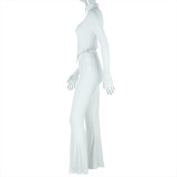 Long Sleeve Zipper Solid Two Piece Pants Set GJYO-919089