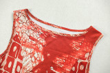 Sleeveless Print Mini Dress GJYO-302593