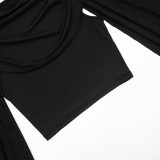 Solid Color Sleeveless Two Piece Skirts Set ANDF-2601