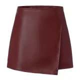 Flap PU Leather Zipper Culottes ANDF-7920