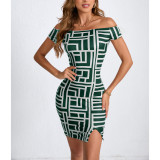 One Shoulder Print Mini Dress YMYF-9319