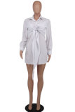 Long Sleeve Tie Up Shirt XHXF-942