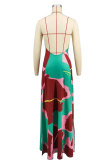 Sexy Print Sleeveless Backless Maxi Dress XHXF-422