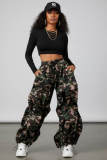 Fashion Print Patchwork Loose Pant GXHF-2011