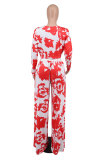 Long Sleeve Print Two Piece Pants Set XHXF-8635