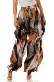 Fashion Print Patchwork Loose Pant GXHF-2011