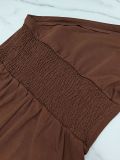 Single Shoulder Solid Color Bow-tie Jumpsuit GYLY-10729