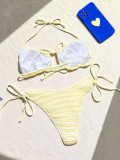 Solid Color Backless Bikinis 2 Piece Swimsuit CSYZ-G608W