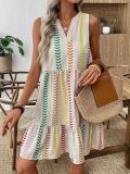 Bohemian Print Sleeveless Midi Dress GYGE-26003