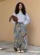 Plus Size Bear 3D Printed Loose Jeans GYLN-6035