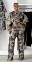 Bat T Shirt Print Two-Piece Pants Set GJMF-97830