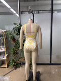 Sleeveless Print One Piece Swimsuit GHYX-8223