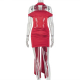 Solid Color Ruched Mini Dress GJYO-305057