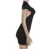 Sexy Hollow Out Backless Mini Dress XEF-K6D02037A
