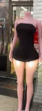 Pre Order: About 7 work days shipping Solid Tube Top Romper YUEM-30046