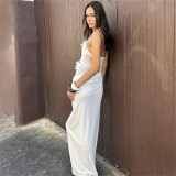 Solid-Color Patchwork Floral Maxi Dress GYME-K25D83825
