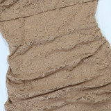 Sexy Off Shoulder Sling Split Maxi Dress CYA-902271