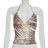 Print Sling Tie Up Tops GSBW-J26TP104