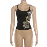 Floral Spaghetti Straps Tank Top XEF-K6L03247A