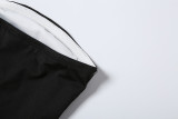 Hollow Out Color Block Tube Top Bodycon Dress GZJQ-K6D03127A