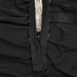 Sexy Tie Up Backless High Split Maxi Dress BY-7666