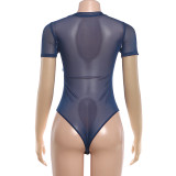 Mesh Short Sleeve Bodysuit XEF-K6K03955A