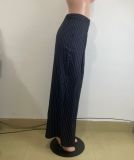 Solid Color High Waist Wide Leg Pants QODY-6074