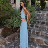 U Neck Backless Irregular Maxi Dress GYME-K6S02856A