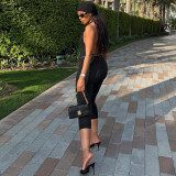 Solid Color Halterneck Backless Seventh Jumpsuit GYME-K6Q02682A