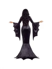 Velour Bat Sleeve Slim Fishtail Dress GYEF-XG091-A2