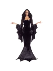 Velour Bat Sleeve Slim Fishtail Dress GYEF-XG091-A2