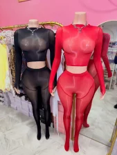 Pre Order: About 7 work days shipping Sexy Long Sleeve Pants Suit YUEM-202616