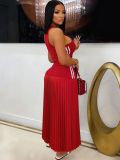 Solid Color Sleeveless Knits Maxi Dress ZSD-0780