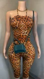 Print Halterneck Backless Slim Seventh Jumpsuit YMEF-59055