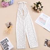 Deep V Neck Backless Fifth Jumpsuit GFRT-32615JBY