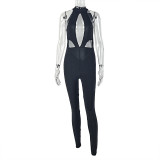 Solid Color Backless Sport Jumpsuit GJYO-JP006272