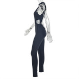 Solid Color Backless Sport Jumpsuit GJYO-JP006272